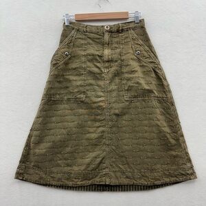 Anthropologie Asymmetrical Olive Skirt